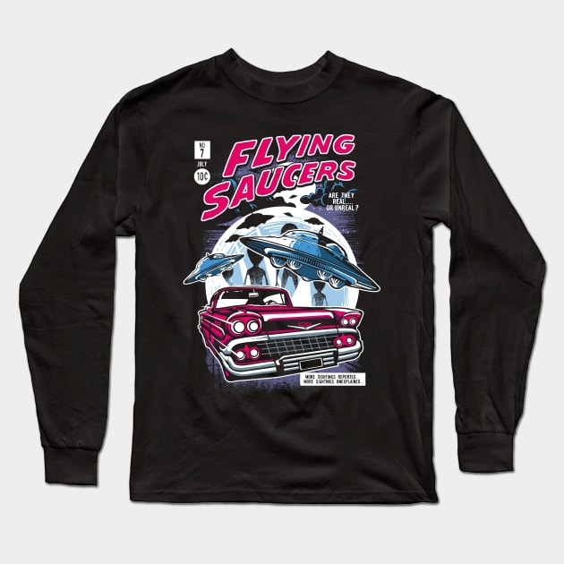 flying saucers Long Sleeve T-Shirt by ramonagbrl